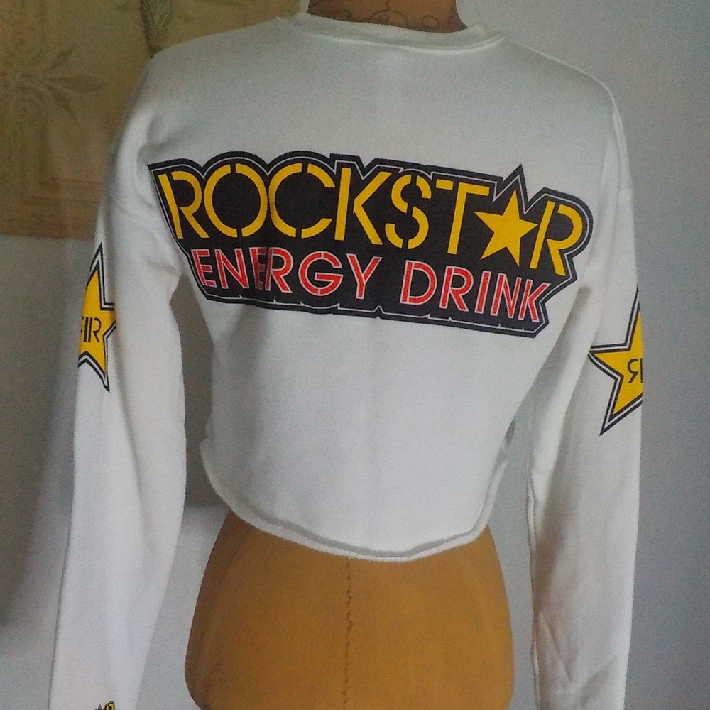 Rock Star White Crop Top NWOT - Picture 5 of 5